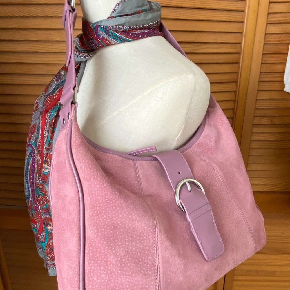 Vintage Pink Wilson leather Suede Shoulder Bag